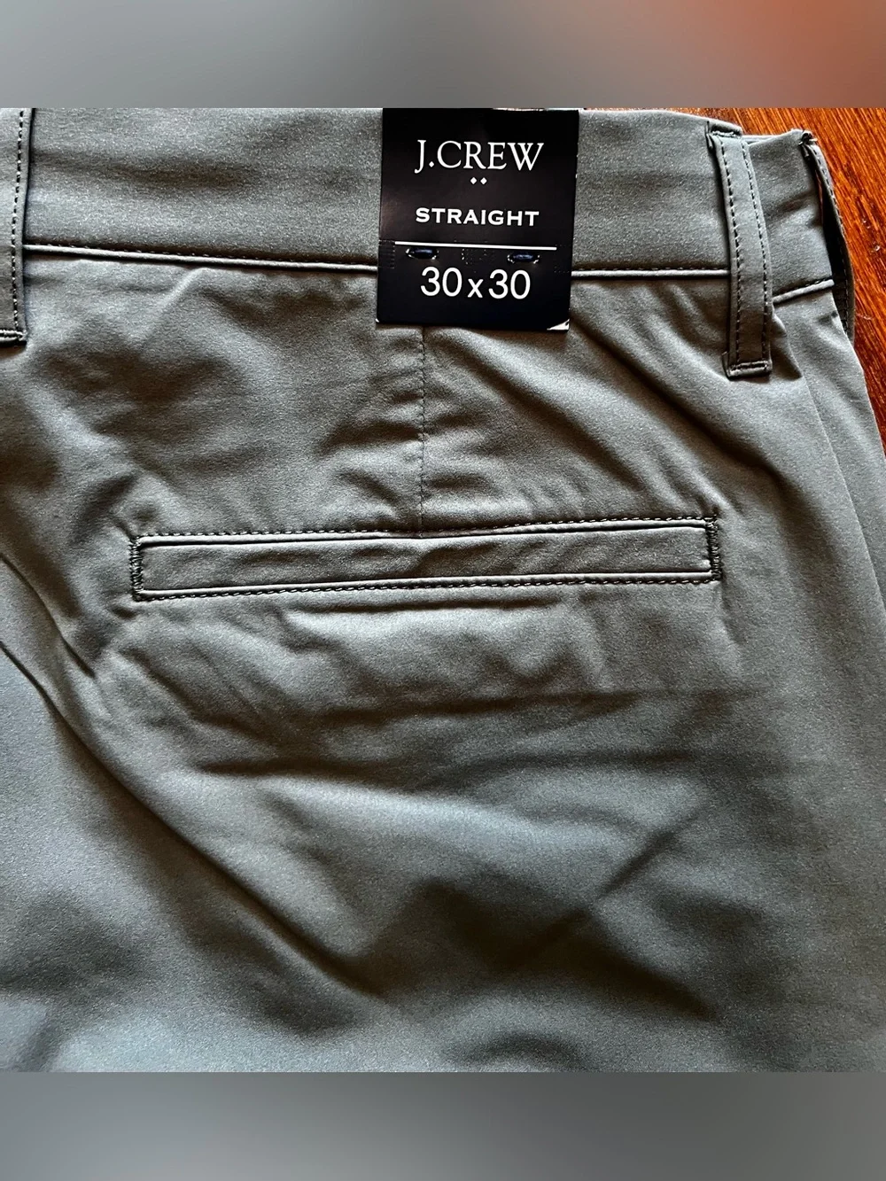 J. Crew Men’s Gray/Olive Green 30X30 Straight Flex Tech Pant